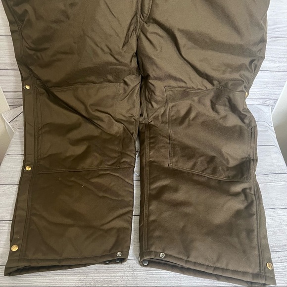 Carhartt Arctic Zip Front Bib-Overall Quilt Lined Size 50x30 Brown Model R33 - Picture 4 of 14